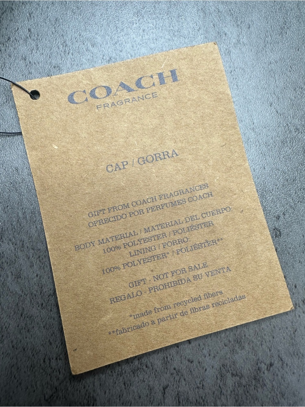 Coach Fragrance Aqua Monogram “C” Baseball Cap Hat Adjustable - Picture 4 of 6